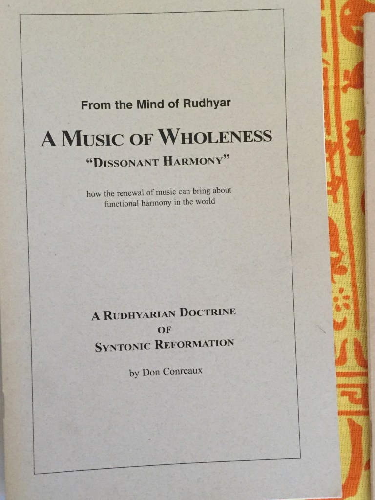 The book by Don Conreaux, A Music of Wholeness. 