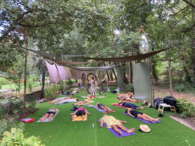 Group Gong Bath at Jardin de la Piboule