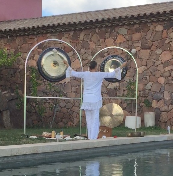 Gong Bath Nov 2022 Hyeres, French Riviera by Angie Brooksby