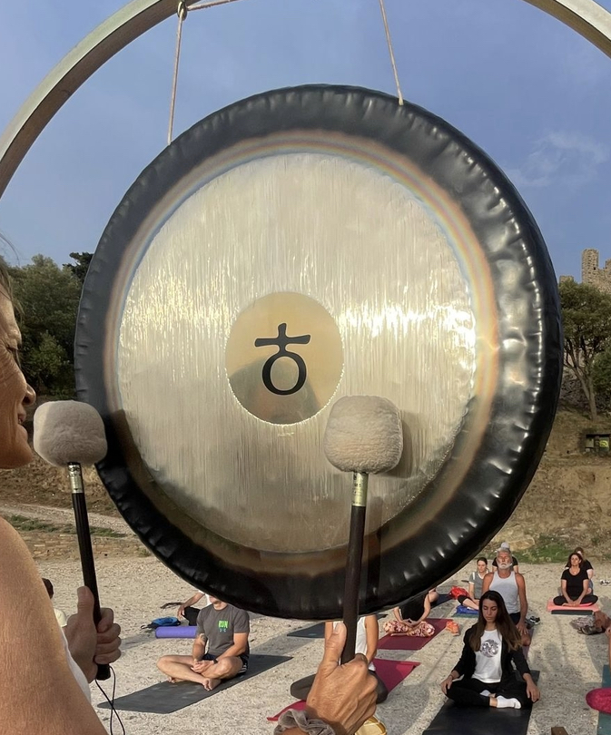 Gong bath 21 June 2023 at the Castle in Hyeres Angie Brooksby